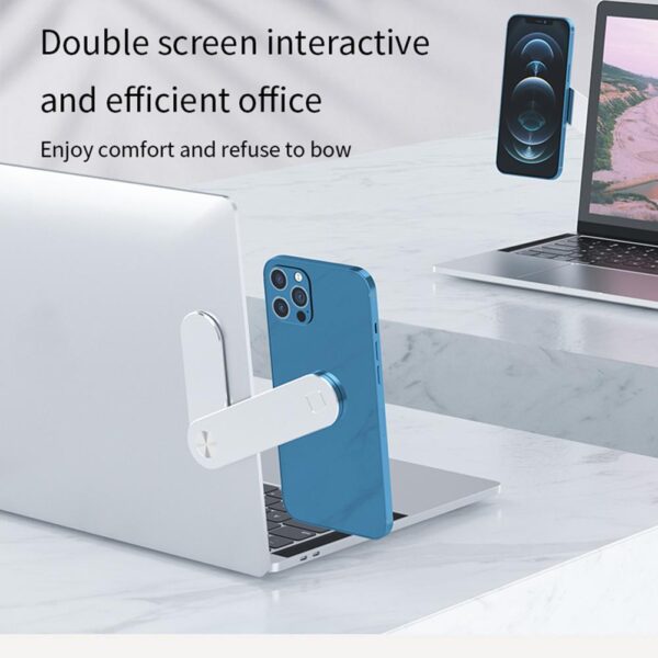 Laptop Phone Holder, Magnetic Laptop Monitor Mount, Computer Cellphone