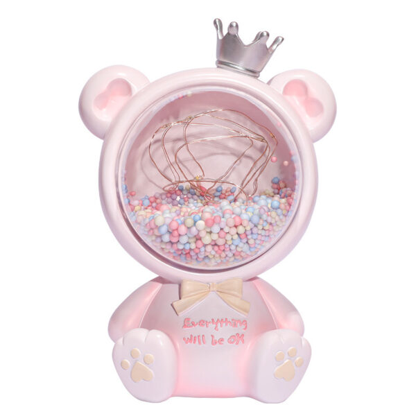 Girly Heart Creative Gift Crown Bear Night Light Star Light Atmosphere With Sleeping Light To Send Children And Students Birthday Gifts