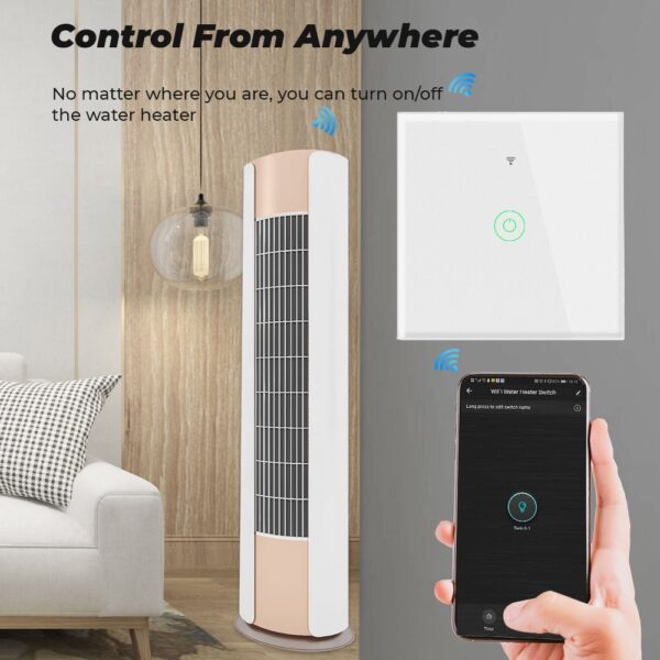 WiFi Doodle 20A High Power Relay Intelligent Zero Fire Touch Mobile Phone Remote