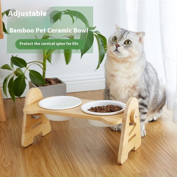 Oblique Mouth Pet Cervical Spine Protection Cat Dog Drinking Bowl